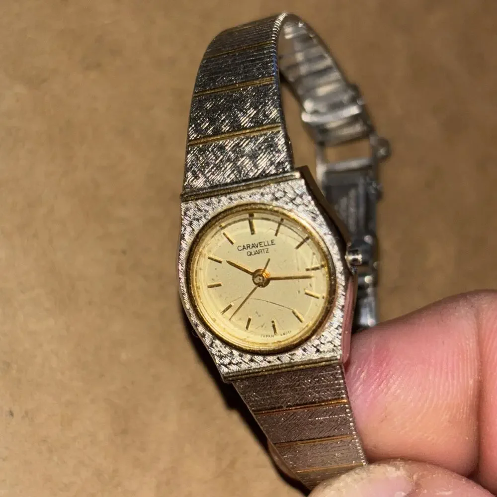 Vintage Watch Lot 3 Pieces Need Work Stainless Times Caravelle Gruber